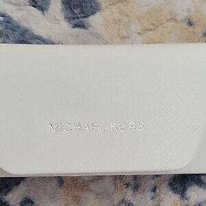 Michael Kors White Leather Eyewear Case
